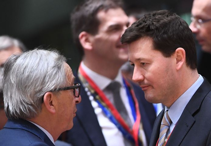 Martin Selmayr (l.) met Jean-Claude Juncker.