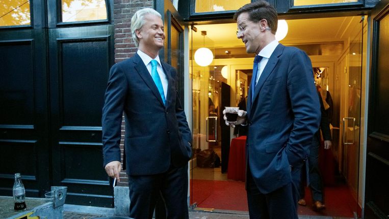 Rutte over Wilders: 'Ik krijg er een vieze smaak van in mijn mond.' Beeld Martijn Beekman