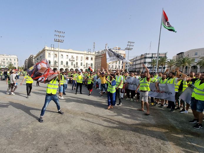 Manifestation à Tripoli, le 1er juillet 2022.