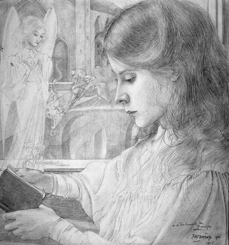 Meisje met het heilige hart (Charley), 1905, Studio 2000, Blaricum. Beeld rv