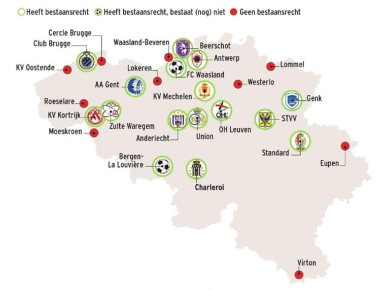 Na faillissement Lokeren telt België nog 23 profclubs ...