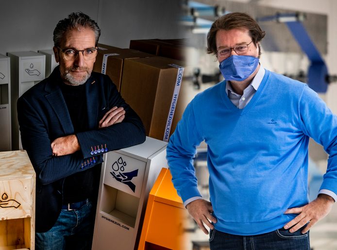 De hygiënezuil uit Ermelo, mondkapjes van Auping... typische corona-producten. Wat blijft er straks van de productie over?