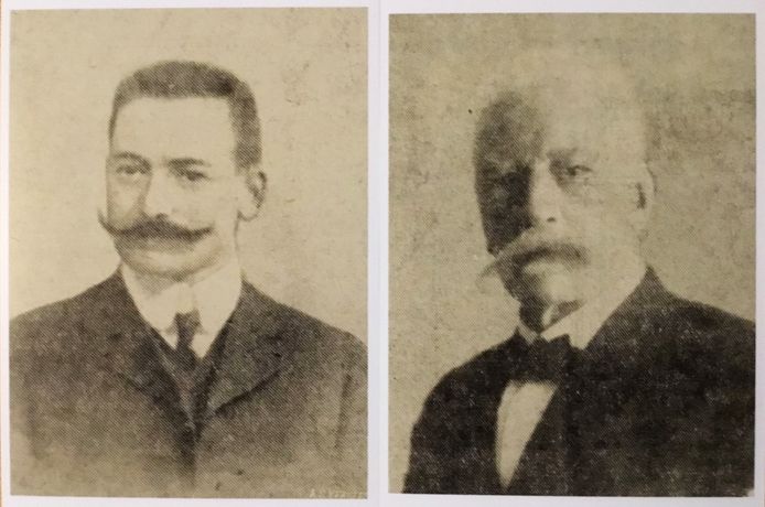 Voorzitters Emile Jurgens (1902-1904) en H. van den Elzen (1908-1931)