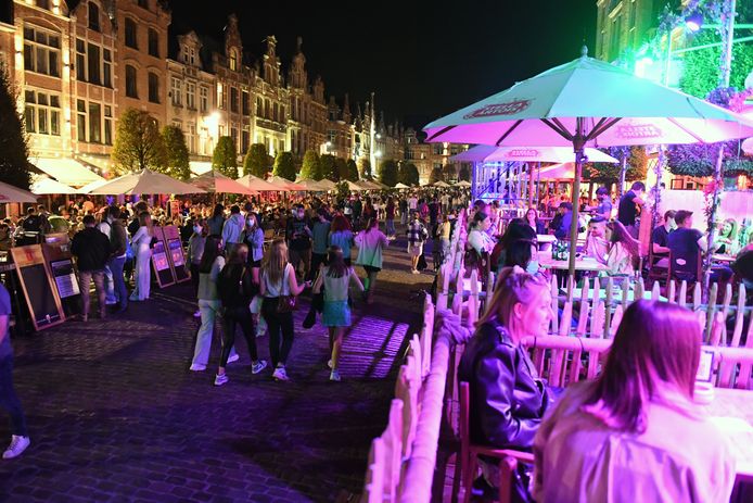 De Oude Markt in Leuven.