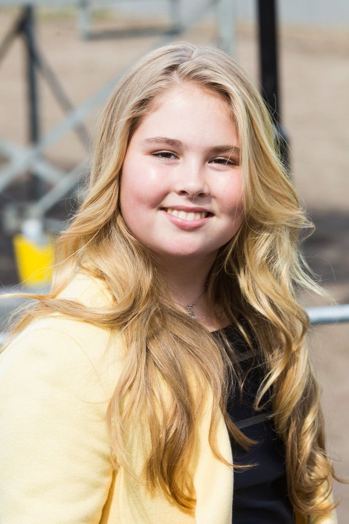 Amalia tijdens koningsdag.