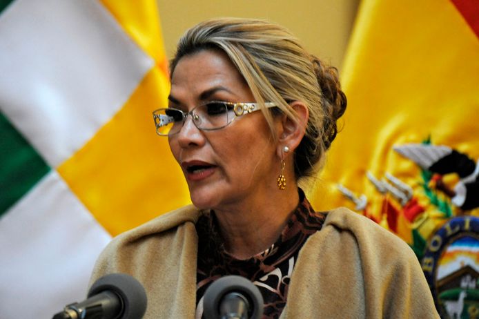 De Boliviaanse interim-president Jeanine Anez.