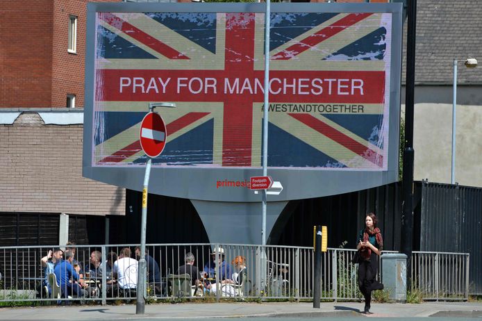 Manchester, een dag na de aanslag op bezoekers van een concert van Ariana Grande in die stad in 2017.