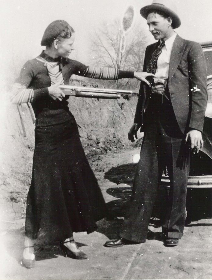 Bonnie Parker en Clyde Barrow - circa 1933