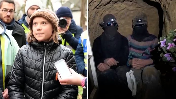De Zweedse klimaatactivist Greta Thunberg bezocht ook vrijdag het Duitse dorp Lützerath. Minstens twee activisten zijn gearresteerd bij de ontruiming van het 'bruinkooldorp'.