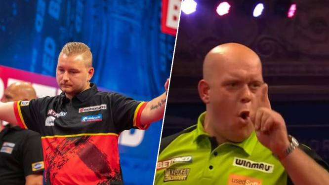 “Beetje misplaatst”: Van Gerwen irriteert door na felbevochten triomf Van den Bergh te imiteren
