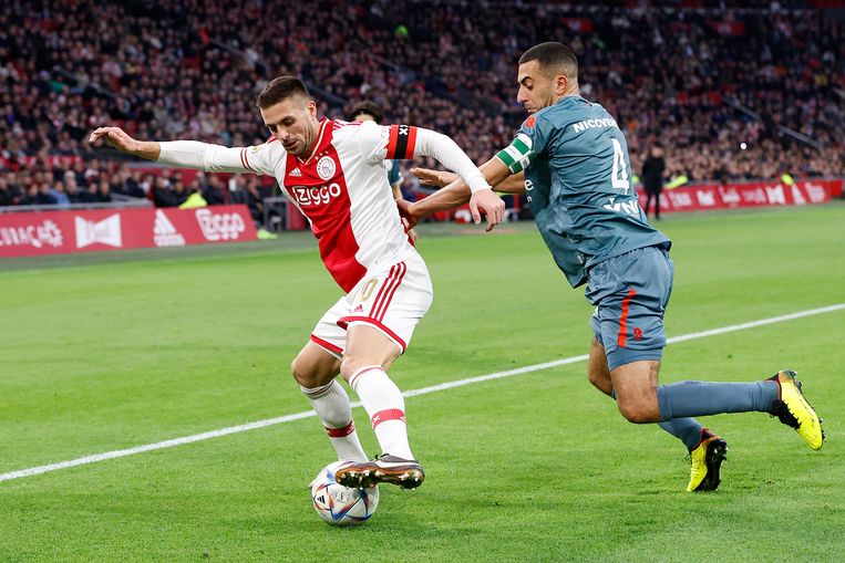 Dusan Tadic scoorde zijn honderdste goal voor Ajax Beeld Pro Shots / Toon Dompeling
