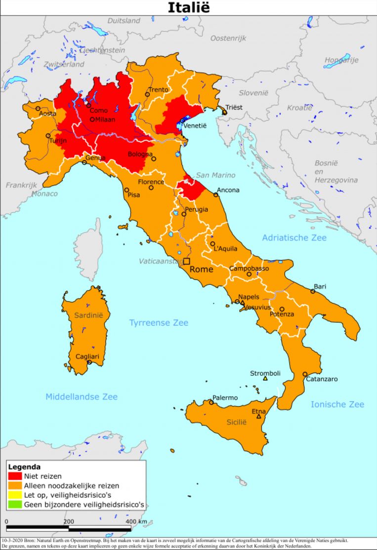 Reisadvies Voor Heel Italie Aangepast Ga Alleen Als Dat Noodzakelijk Is Het Parool