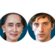 De mensen: Aung San Suu Kyi en Sergej Poloenin