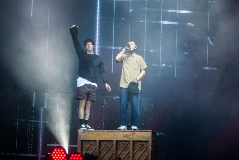 Twenty One Pilots op Rock Werchter  Beeld Alex Vanhee