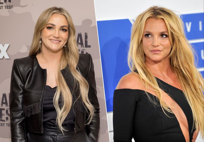 Britney Spears (rechts) haalt op sociale media uit naar haar zus Jamie Lynn