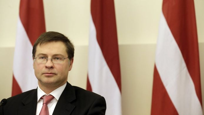 Le Premier ministre letton Valdis Dombrovskis