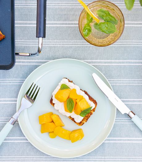 Wat Eten We Vandaag: Wentelteefje van boerencake met mascarpone en mango