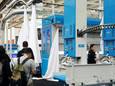 Een machine van Vega Systems in actie tijdens een beurs in Frankfurt.