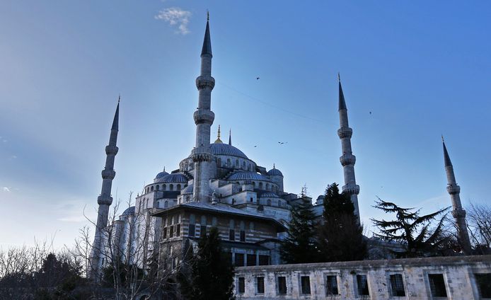 De blauwe moskee in Istanbul.