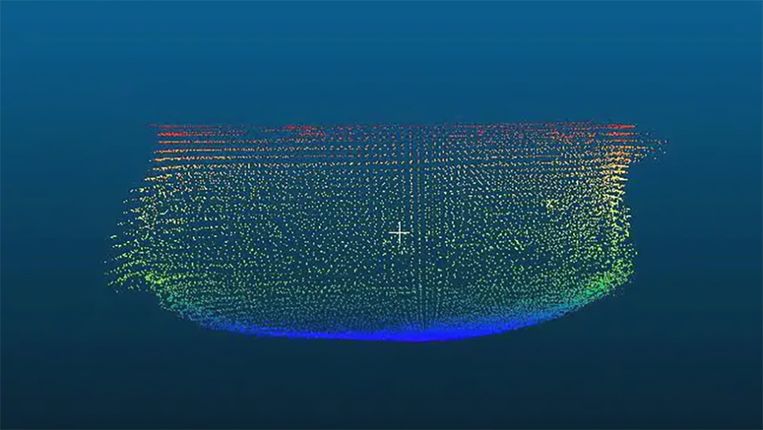Aquatica Submarines kon met sonar een 3D-kaart samenstellen van het zinkgat. Die kaart wordt binnenkort gepubliceerd.