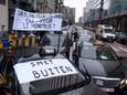Taxichauffeurs protesteren tegen Uber