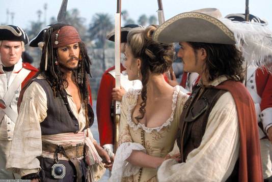 Johnny Depp als Jack Sparrow in 'Pirates of the Caribbean'.