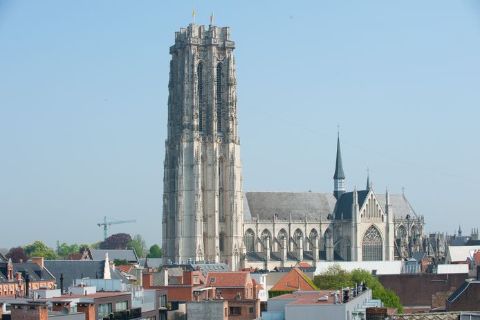 De Sint-Romboutskathedraal vanop Lamot.