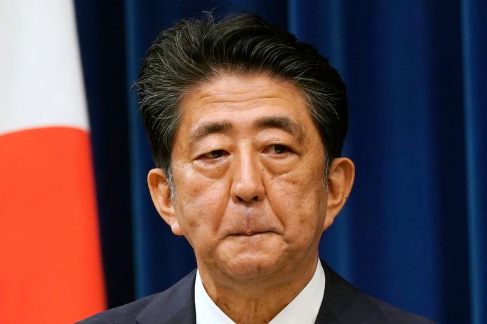 Archiefbeeld. De Japanse ex-premier Shinzo Abe (28/08/20)