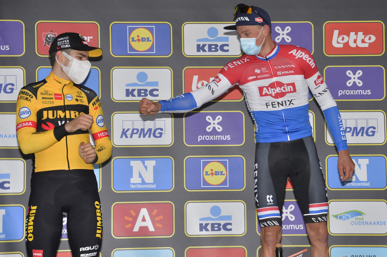 Wout van Aert en Mathieu van der Poel Beeld PRESSE SPORTS