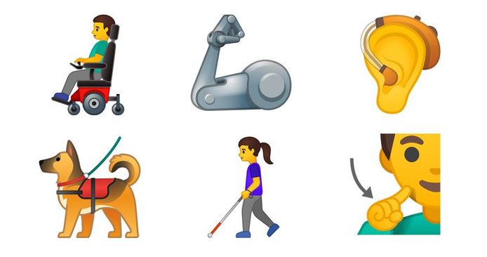 Enkele nieuwe emoji's bij Google.