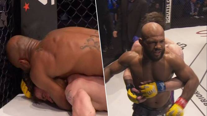 KIJK. Een voorsmaakje op Cage Warriors-kamp van Jan Quaeyhaegens: Braziliaanse MMA’er vloert opponent met nekklem in hoofdkamp in San Diego