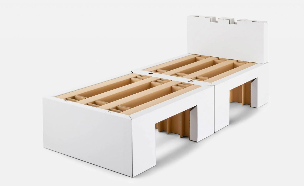 De kartonnen bedden in het olympisch dorp zijn ‘sterker dan hout’, maar