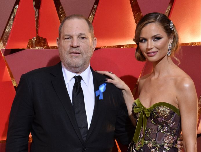 Producent Harvey Weinstein en zijn toekomstige ex-vrouw Georgina Chapman.