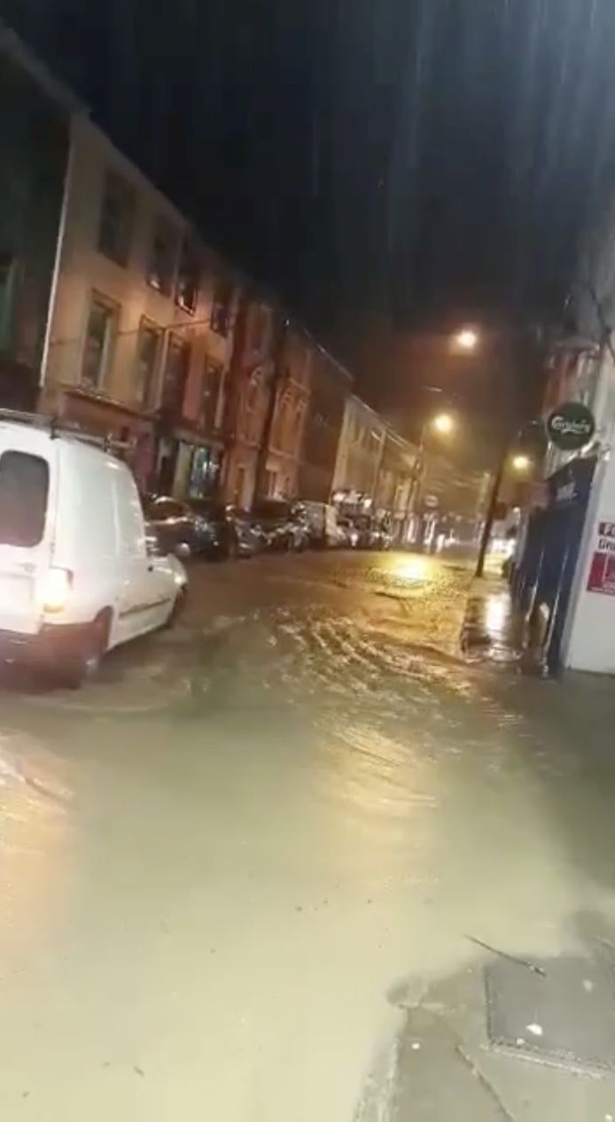 Wateroverlast in de stad Skibbereen, in het zuiden van Ierland.