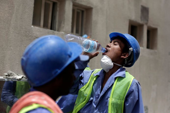 De werkomstandigheden in Qatar laten vaak te wensen over.