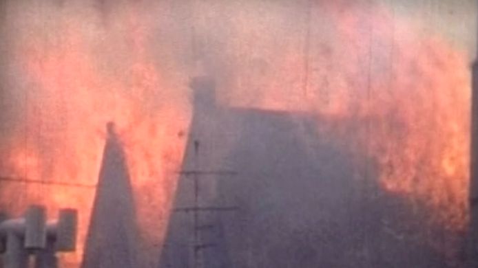Brand in de Sint Gertrudiskerk (1972) in Bergen op Zoom.