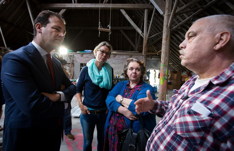 Lodewijk Asscher in Groningen. Beeld anp