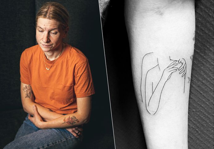 Alison Roels, de vrouw van chef Tom van Lysebettens, en de tattoo die hij voor haar regelde.