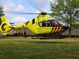 Een traumahelikopter is zaterdagochtend opgeroepen voor een medische noodsituatie bij de P.I. in Vught.