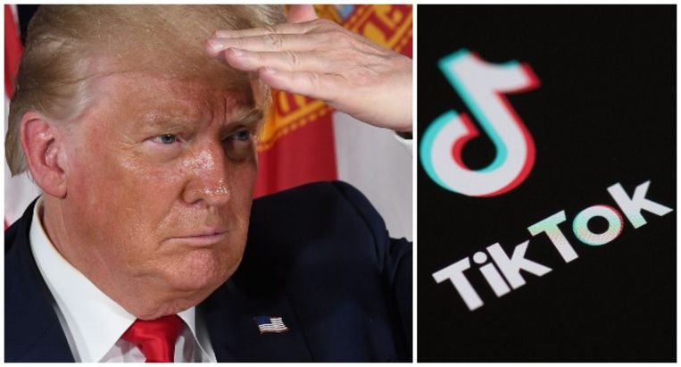 De Amerikaanse president Donald Trump heeft zijn pijlen gericht op TikTok.