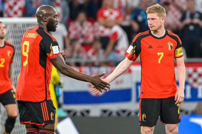 Lukaku en De Bruyne tijdens het WK.