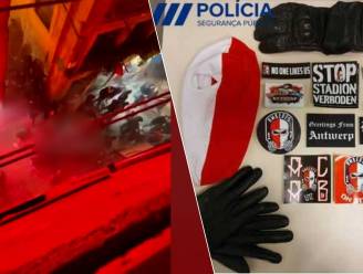 KIJK. Bivakmutsen, mondstukken en handschoenen: Portugese politie toont buit na hevige clash tussen hooligans Antwerp en Porto