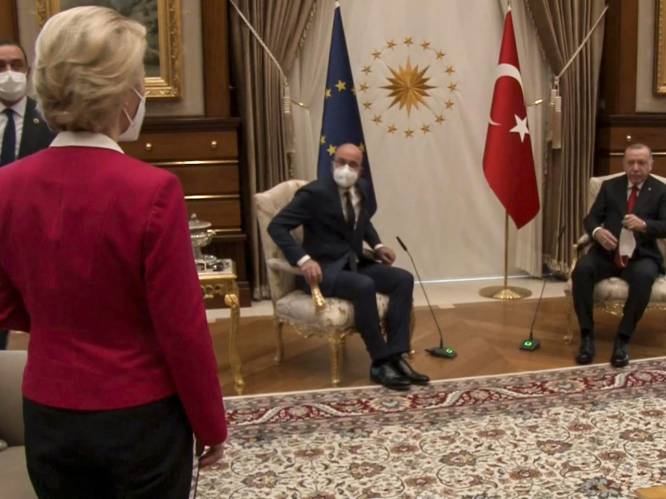 RECONSTRUCTIE. Hoe bezoek van Ursula von der Leyen en Charles Michel aan Turkse president Erdogan uitdraaide op bizar stoelincident