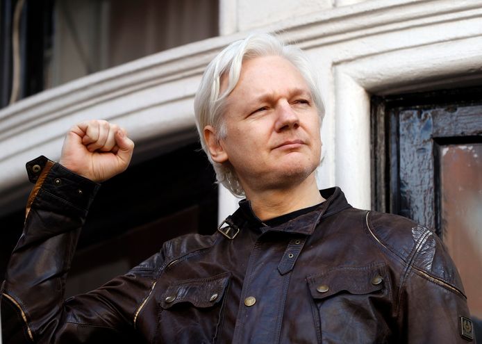 Wikileaks-oprichter Julian Assange, hier op een foto uit 2017 in London.