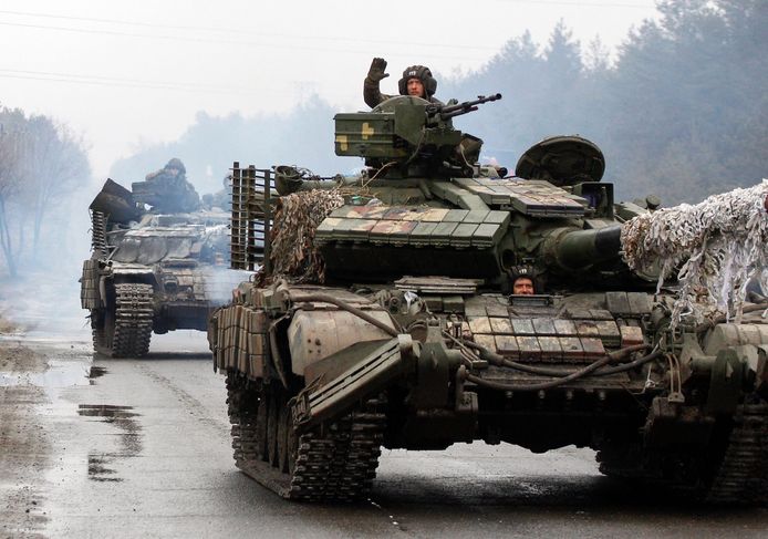 Oekraïense soldaten in de regio Loehansk. Op het hevige verzet van de Oekraïners had het Russische leger initieel niet gerekend, beweren westerse analisten.