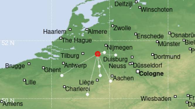 Aardbeving van 1,9 op de Schaal van Richter gemeten in Mariahout