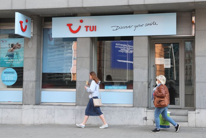 Een reisbureau van TUI in Brussel.
