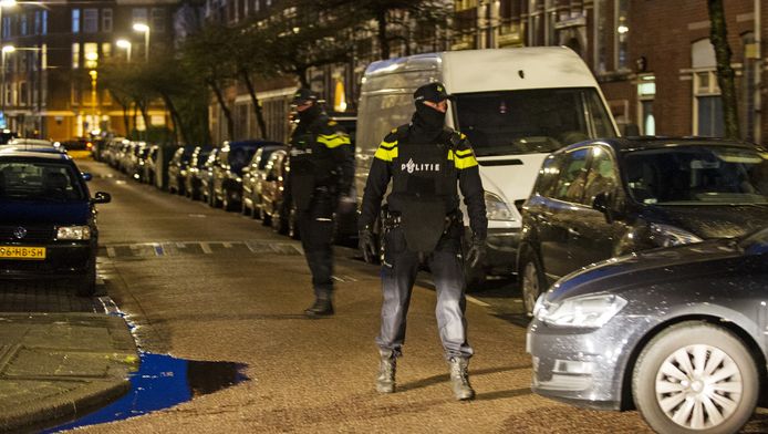 Beeld van de anti-terreuractie in Rotterdam