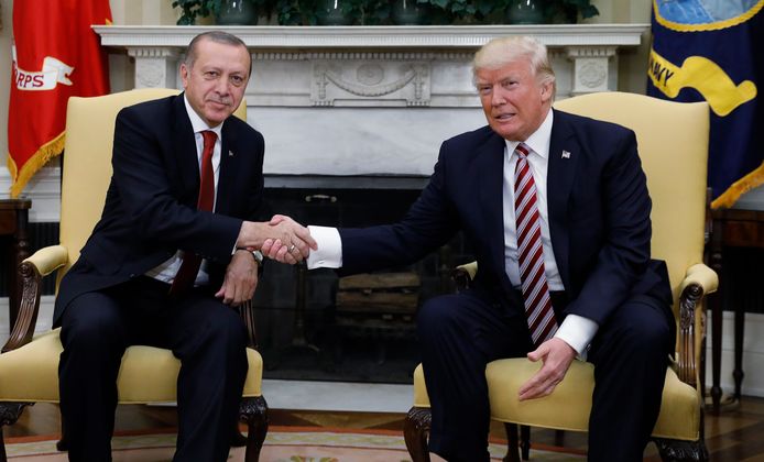 De Turkse president Recep Tayyip Erdogan en de Amerikaanse president Donald Trump hebben elkaar in mei in het Witte Huis ontmoet.