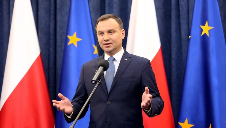 De Poolse president Andrzej Duda. Beeld epa